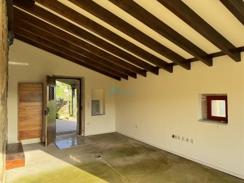 Moradia T2 térrea com logradouro e terreno.