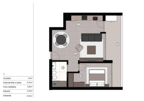 Apartamento T1 Venda em São Martinho,Funchal