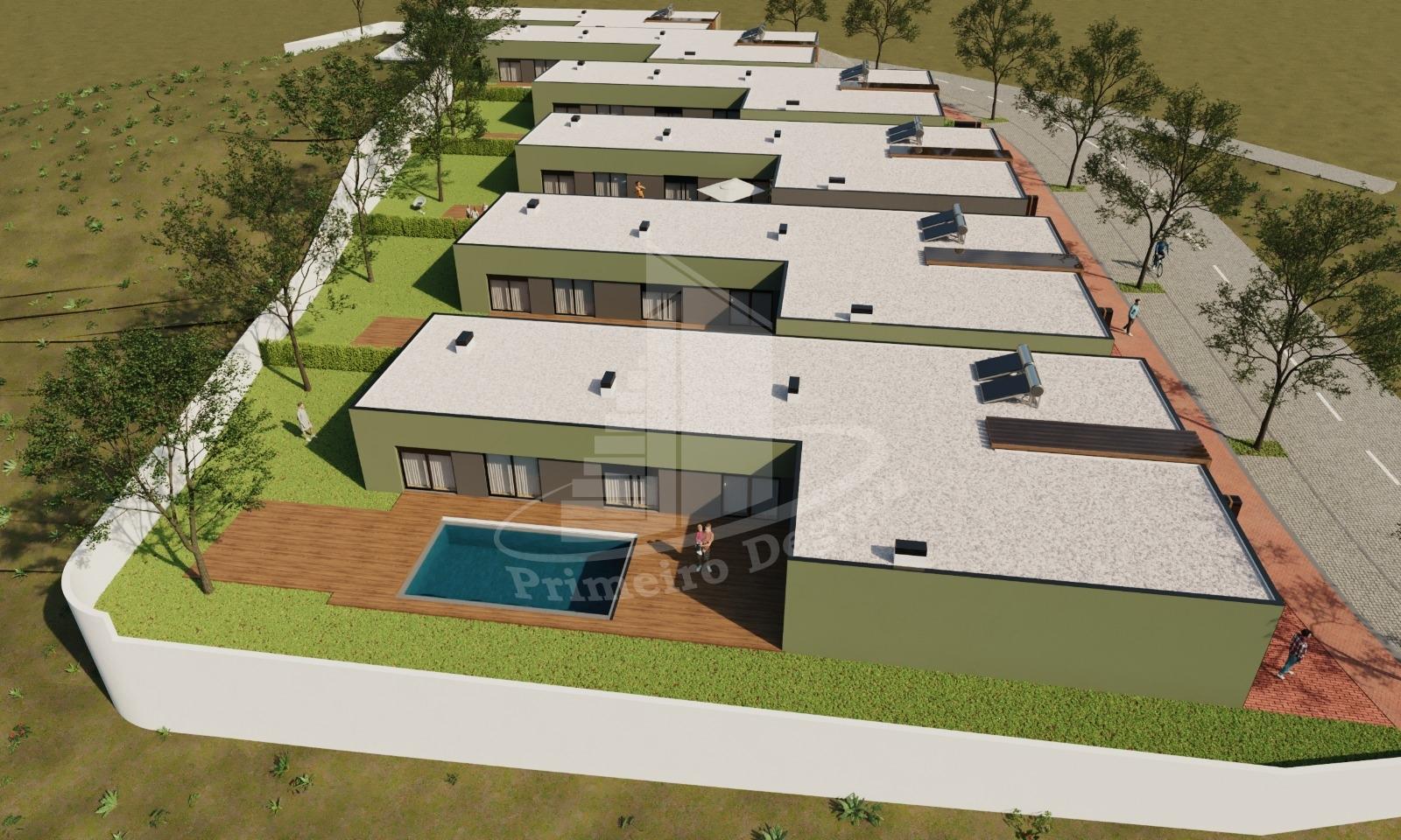 Moradia térrea com 4 suítes e piscina