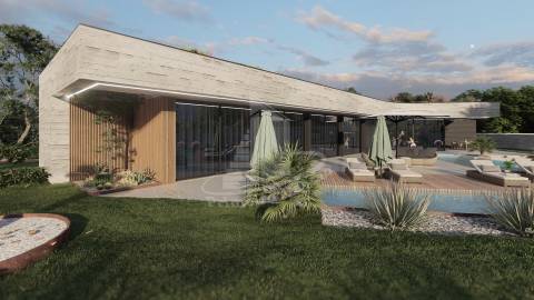 Moradia térrea implantada em 1870m2 de terreno