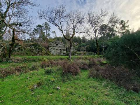 Quinta/terreno com cinco casas em pedra para recuperar