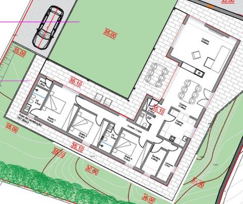 Moradia em Caminha com piscina em lote de 1550mts2