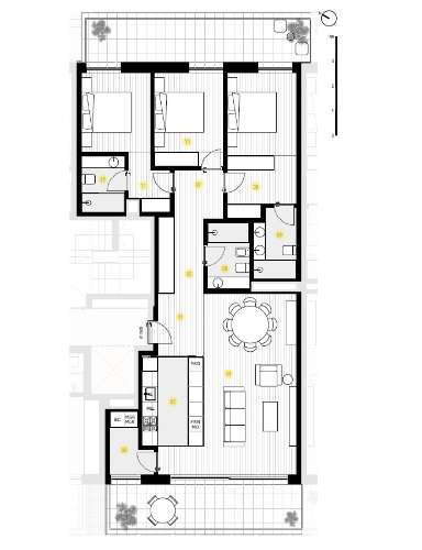 T3 c/ vista mar e varanda