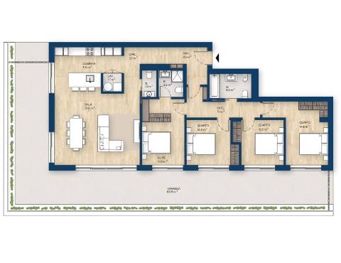 T4 novo c/ vista p rio e varanda