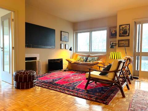 T2 c/ varanda e vista parcial mar na Foz