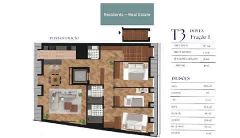 T3 duplex em último piso no centro do Porto.