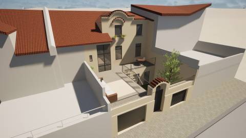 Moradia T3 p/ recuperar no centro histórico Rua Serpa Pinto no Porto.