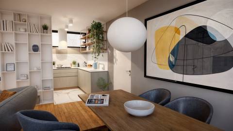 T1 no centro Leça da Palmeira junto à praia