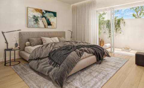 T4 novo c/ pátio em matosinhos sul