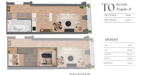 T0 c/ mezanino e varanda na zona nobre da baixa do Porto