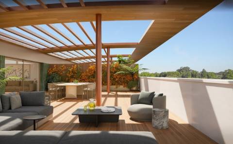 T5 de luxo c/ terraço e piscina com 685 m2 em construção na Av da Boavista