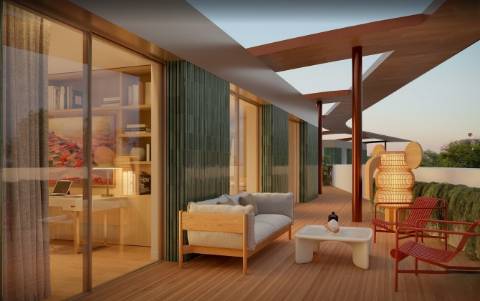 T5 de luxo c/ terraço e piscina com 685 m2 em construção na Av da Boavista