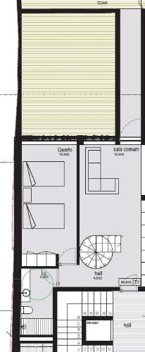 T1 Duplex c/ Jardim e varanda na Foz Velha