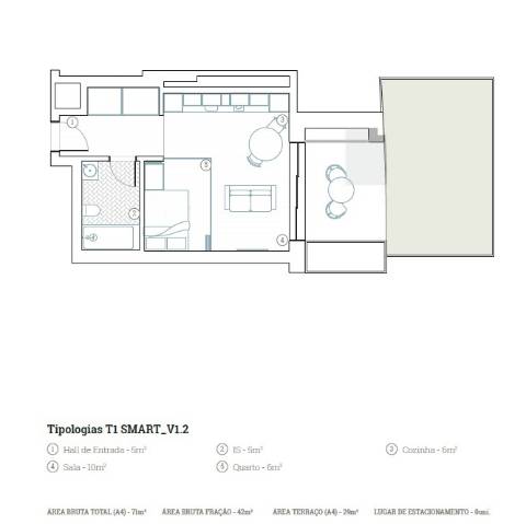 T1 | Terraço | em construção, no Porto
