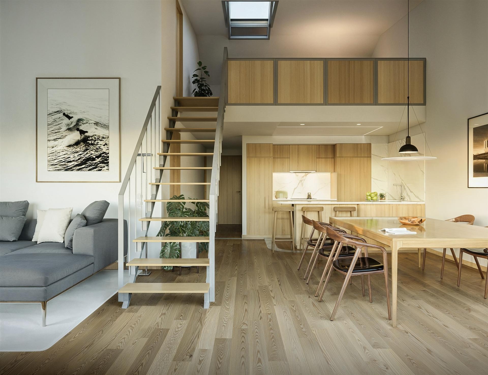 T3 novo c/ varanda nas Condominhas, inserido no Bloco 1 com 78 m2, lugar de garagem e arrumo