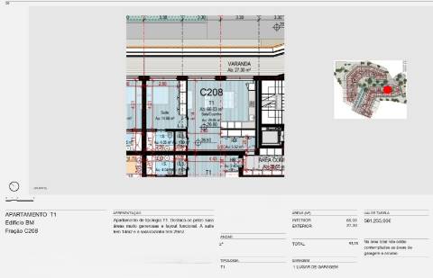 T1 | novo | Varanda 27 mt2 na Foz Velha no Porto
