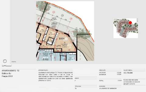 T2 | novo | Jardim 80 mt2 | Terraço 40 mt2 na Foz Velha no Porto