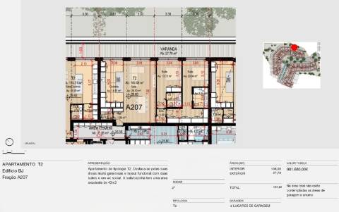 T2 | novo | Varanda 28 mt2 na Foz Velha no Porto