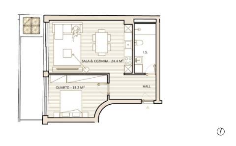 T1 c varanda poente, em construção, no Bairro dos Músicos | Porto