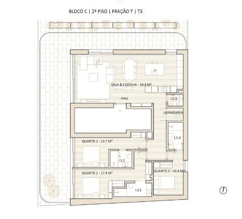 T3 | 260 MT2 Terraço Poente, em construção, no Bairro dos Músicos | Porto