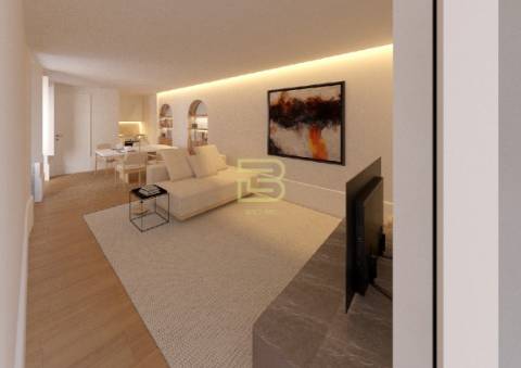 Apartamento T1 renovado pelo atelier Martina Arquitectura na tradicional Travessa de São Víctor.