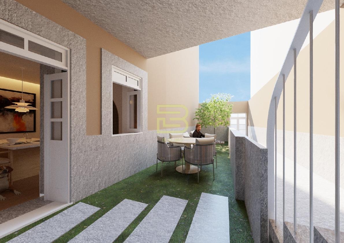 Apartamento T1 renovado pelo atelier Martina Arquitectura na tradicional Travessa de São Víctor.