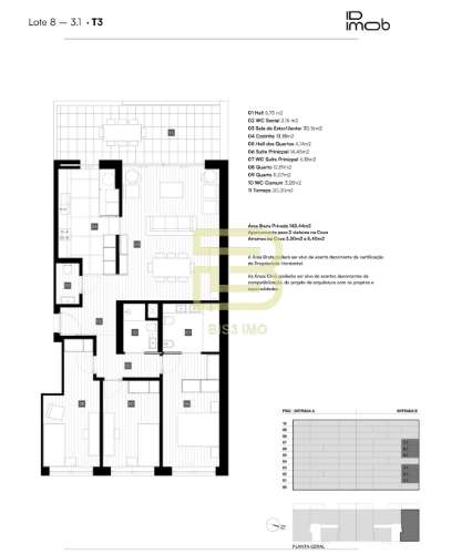 T3 em Leça da Palmeira : Luxo, Espaço e um Terraço Privativo de 20m² à Sua Espera.