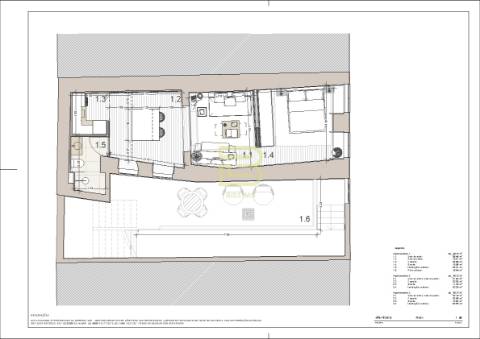 Apartamento T1 renovado pelo atelier Martina Arquitectura na tradicional Travessa de São Víctor.