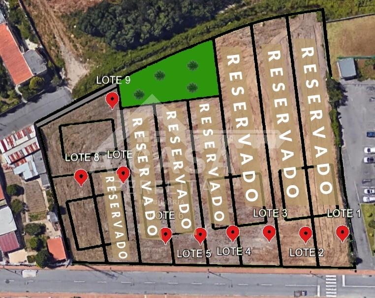 Lote de Terreno 8 de 303.50 m2 com 10 m de frente em Cortegaça