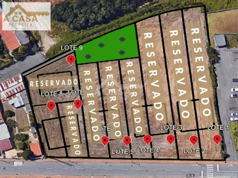 Lote de Terreno 8 de 303.50 m2 com 10 m de frente em Cortegaça