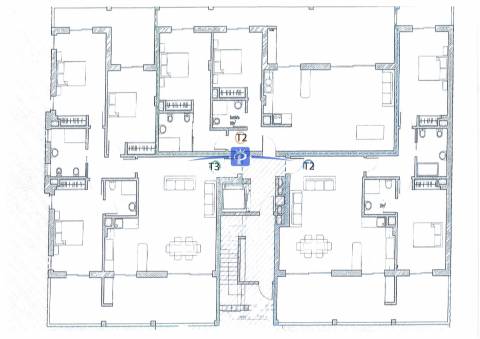 Apartamento de luxo e de estilo moderno com dois quartos.