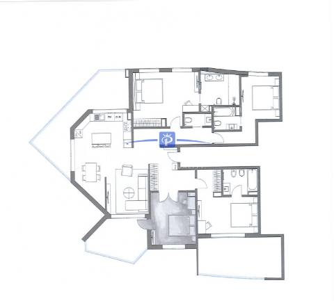 Fabulosos apartamentos penthouse de 4 quartos em construção