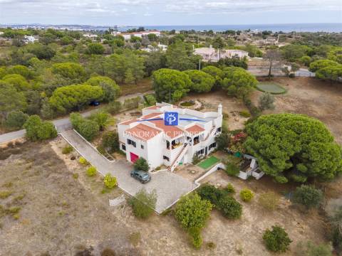 Excepcional moradia de 2 pisos independentes, implantada em terreno arborizado e vinhateiro.