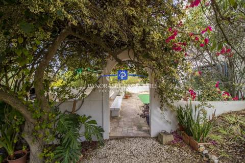 Excepcional moradia de 2 pisos independentes, implantada em terreno arborizado e vinhateiro.