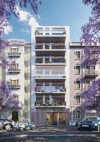 Apartamento T1 novo, Penthouse, no coração das Avenidas Novas/488.000€.