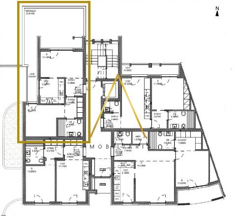 Apartamento T1, com terraço no centro da cidade