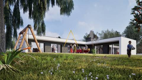 Moradia Isolada T4, inserida em 1352 m2 de terreno.