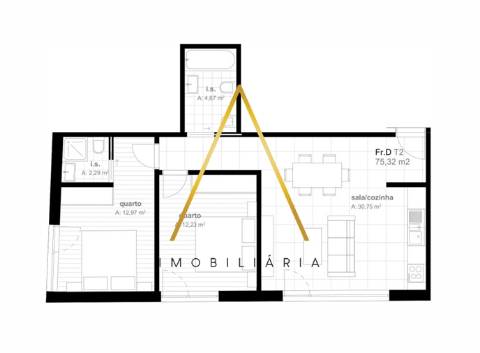 Apartamento T2 no centro da cidade