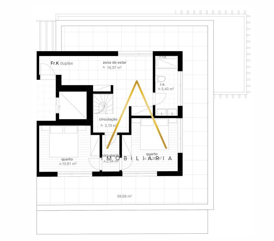 Apartamento T2+2 Duplex no centro da cidade