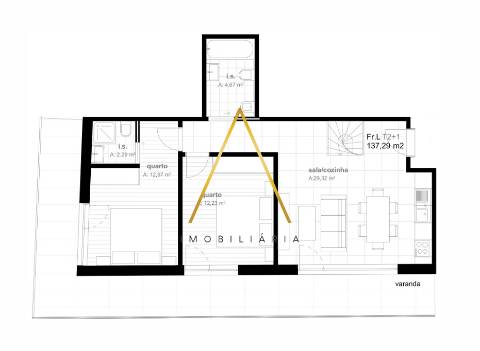 Apartamento T2+1 Duplex no centro da cidade