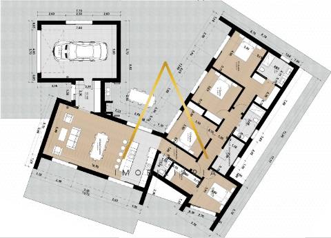 Moradia Isolada T4, inserida em 1352 m2 de terreno.