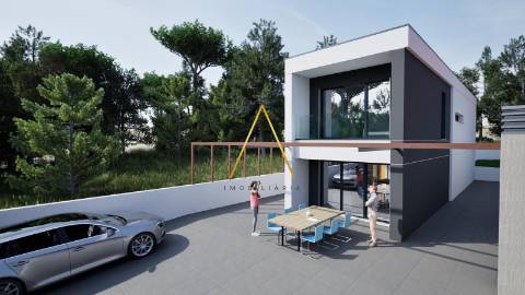 A moradia isolada V2, inserida num lote de 252 m²