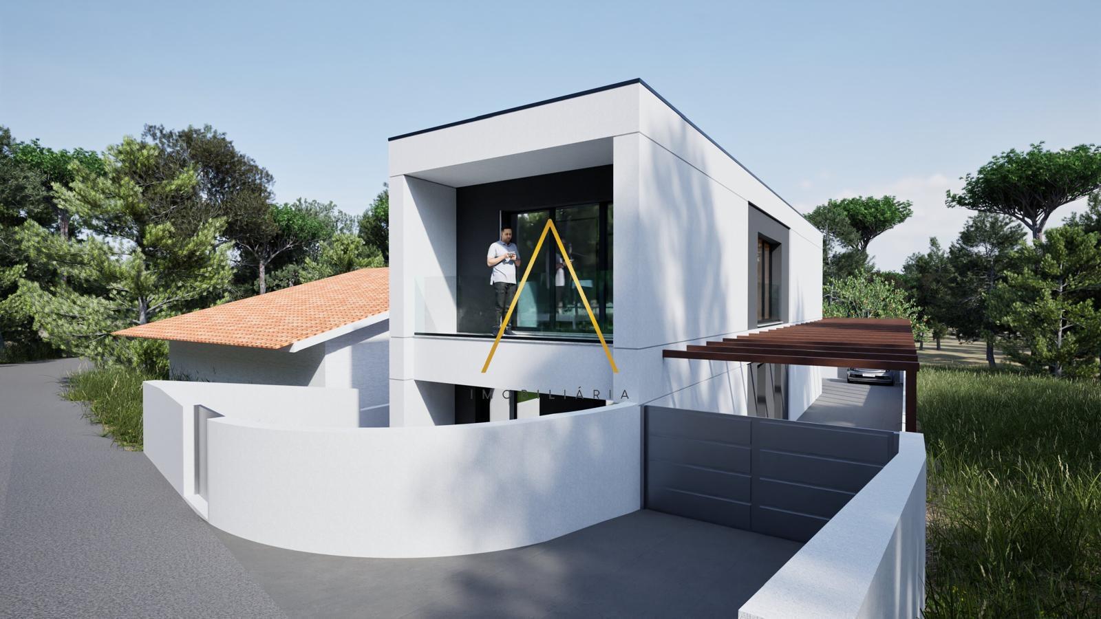 A moradia isolada V2, inserida num lote de 252 m²