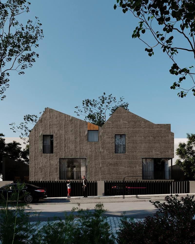 Moradia minimalista, T3+1, com piscina e jardim em Santa Maria da Feira