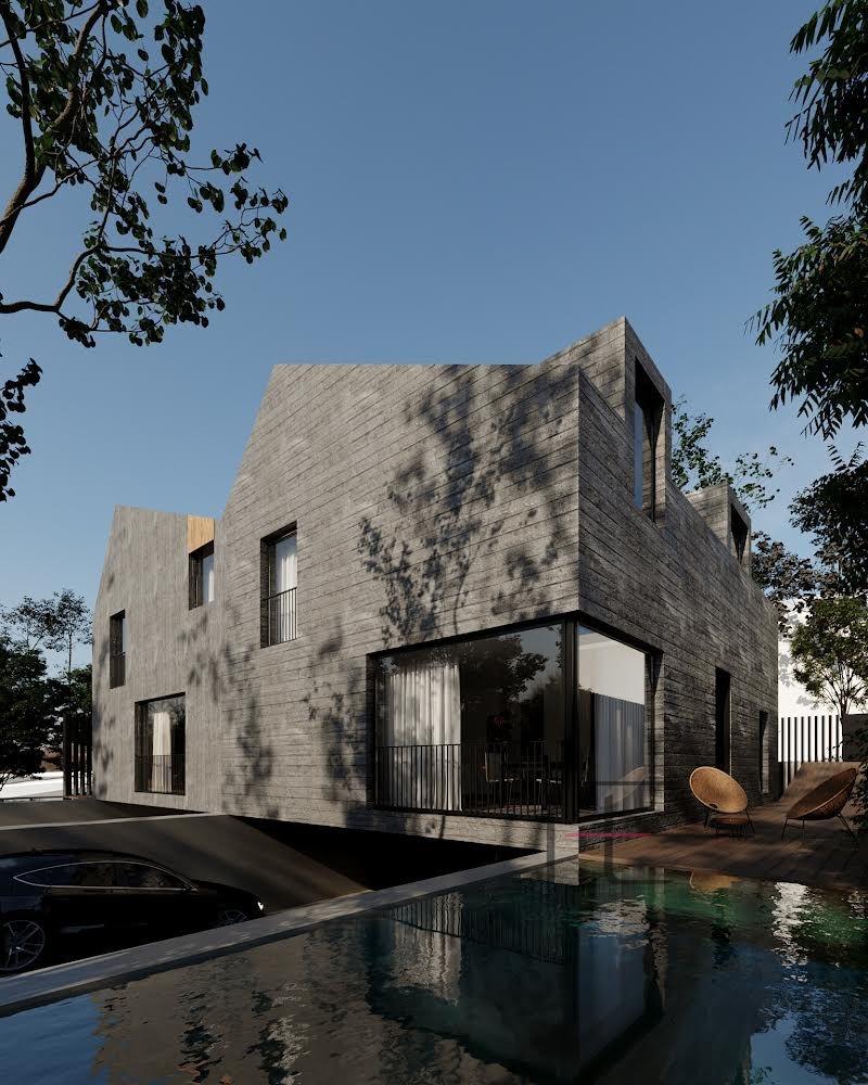 Moradia minimalista, T3+1, com piscina e jardim em Santa Maria da Feira