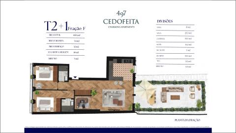 Apartamento T2+1 Venda em Cedofeita, Santo Ildefonso, Sé, Miragaia, São Nicolau e Vitória,Porto