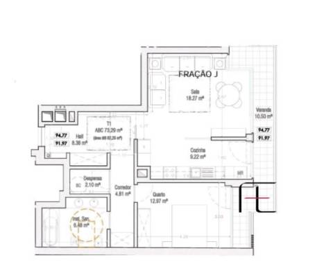 Apartamento T1 Venda em Canidelo,Vila Nova de Gaia