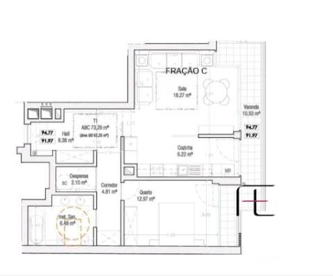 Apartamento T1 Venda em Canidelo,Vila Nova de Gaia