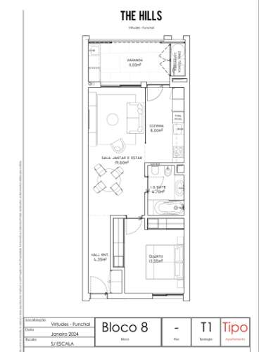 Apartamento T1 Venda em São Martinho,Funchal
