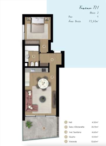 Apartamento T1 Venda em São Martinho,Funchal